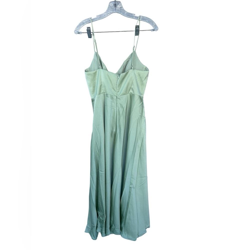 NWT Selfie Leslie Lake Como Fitted Bodice Cami Strap Midi Dress Avocado - Size M - Picture 9 of 14